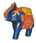  Statueta Elefant albastru 12x12x5 cm (1601c)