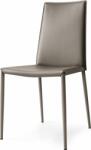  Set 2 scaune Boheme CB/1257 gri piele naturala 48/52/90 cm (516724)