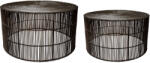 Set 2 masute Flower Black negre (466494YD) Masa de cafea