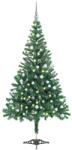 vidaXL Műkarácsonyfa LED fényekkel és gömb szettel 120 cm (3077659)