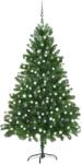 vidaXL Fél műkarácsonyfa LED fényekkel és gömb szettel 210 cm (3077728)