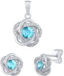 Silvego Set de bijuterii din argint ROSALYN cu adevăratul Topaz Swiss și strălucire Zirconia JJJS0088TS (cercei, pandantiv)