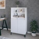 vidaXL Dulap înalt, alb extralucios, 60x36x110 cm, lemn compozit (821230) Comoda