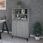 vidaXL Dulap înalt, gri sonoma, 60x36x110 cm, lemn prelucrat (821234) Comoda