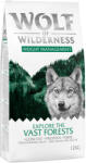 Wolf of Wilderness 2x12kg Wolf of Wilderness "Explore" The Vast Forests - Weight Management száraz kutyatáp gazdaságos csomagban
