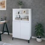 vidaXL Bufet înalt, alb, 60x36x110 cm, lemn prelucrat (821228) Comoda