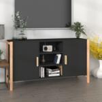 vidaXL Servantă, negru, 107x38x60 cm, lemn prelucrat (345679) Comoda