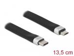 Delock 86793 USB kábel 0, 135 M USB 2.0 USB C Micro-USB B Fekete, Ezüst (86793)