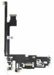 Apple iPhone 12 Pro Max, Átvezető szalagkábel (Flex), Töltő csatlakozó, fekete