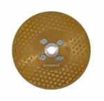  TLS ROUND DOT ELECTROPLATED GOLDEN galvanizált gyémánt vágó- és csiszolótárcsa 2 oldalas M14xd125 mm