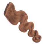 HairExtensionShop Csatos Hullámos Emberi Póthaj Standard Világosbarna Színben 60cm Body Wave (Szín #8) (RCBW608)