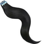 HairExtensionShop TAPE IN Ragasztócsíkos Póthaj Standard Koromfekete Színben 50cm (Szín #1) (RT501)