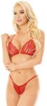 SoftLine Set Alexis 2 Piese Lenjerie Crotchless Rosu S/M