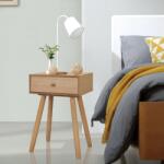 vidaXL Noptiere din lemn masiv de pin 2 buc, 40 x 30 x 61 cm, maro (244742)