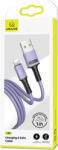 USAMS SJ434USB04 U52 Lightning - USB-A kábel QC. 2A 1m - lila