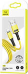 USAMS SJ434USB03 U52 Lightning - USB-A kábel QC. 2A 1m - sárga