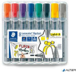 STAEDTLER Flipchart marker vegyes készlet, 2/2-5 mm, STAEDTLER "Lumocolor® 356", 8 különböző szín (356 SWP8) - alter