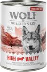Wolf of Wilderness Wolf of Wilderness Pachet economic Adult "Free-Range Meat" 12 x 400 g - High Valley Vită crescută în aer liber