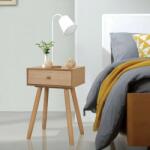 vidaXL Noptiere din lemn masiv de pin 2 buc, 40 x 30 x 61 cm, maro (244742) - izocor
