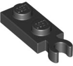 LEGO® 78256c11 - LEGO fekete lap 1 x 2 méretű, függőleges klipsszel a végén (78256c11)