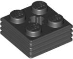 LEGO® 71752c11 - LEGO fekete barázdás szélű kocka 2 x 2 x 2/3 méretű (71752c11)