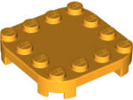 LEGO® 66792c110 - LEGO élénk világos narancssárga lap 4 x 4 méretű, lekerekített sarkokkal, négy lábbal (66792c110)