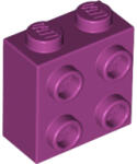 LEGO® 22885c71 - LEGO magenta kocka 1 x 2 x 1 2/3 méretű oldalán 4 bütyökkel (22885c71)