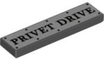LEGO® 2431pb736c11 - LEGO fekete csempe 1 x 4 méretű, fehér alapon 'PIVET DRIVE' felirattal (2431pb736c11)