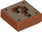 LEGO® 3070bpb168c68 - LEGO sötét narancssárga csempe 1 x 1 méretű, Pixeles Kérdőjel mintával (3070bpb168c68)