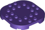 LEGO® 66789c89 - LEGO sötétlila lap 6 x 6 méretű, lekerekített sarkokkal, négy lábbal (66789c89)