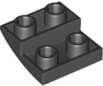 LEGO® 32803c11 - LEGO fekete lejtő 2 x 2 méretű, íves, inverz (32803c11)