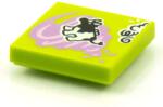 LEGO® 3068bpb1594c34 - LEGO lime csempe 2 x 2 méretű, lila tornádó röptette tehén mintával (3068bpb1594c34)