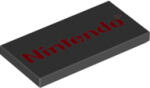 LEGO® 87079pb0751c11 - LEGO fekete csempe 2 x 4 méretű, piros Nintendo felirattal (87079pb0751c11)