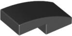 LEGO® 11477c11 - LEGO fekete kocka íves, 2 x 1 méretű, sima (11477c11)