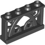 LEGO® 19121c11 - LEGO 1 x 4 x 2 fekete kerítés 4 bütyökkel és díszítéssel (19121c11)