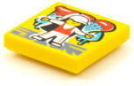 LEGO® 3068bpb1579c3 - LEGO sárga csempe 2 x 2 méretű, piros trikós lány mintával (3068bpb1579c3)