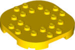 LEGO® 66789c3 - LEGO sárga lap 6 x 6 méretű, lekerekített sarkokkal, négy lábbal (66789c3)