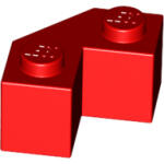 LEGO® 87620c5 - LEGO piros kocka 2 x 2 méretű, lecsapott sarok (87620c5)