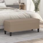 vidaXL Bancă, cappuccino , 100x35x41 cm, piele ecologică (349420)