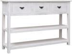 vidaXL Servantă, alb antichizat, 115x30x76 cm, lemn (284172) Comoda