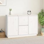 vidaXL Servantă, alb, 111x34x75 cm, lemn masiv de pin (814310) Comoda