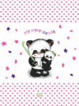 Babastar puha pelenkázó lap 50*70 cm - rózsaszín panda és mamája - babyshopkaposvar
