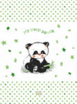  Babastar puha pelenkázó lap 50*70 cm - zöld panda - babyshopkaposvar