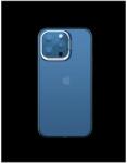 Flippy Husa de protectie pentru iPhone 14 Plus, cu suport metalic pentru camera, Bracket Series, Flippy, Protectie Antisoc, PC mat, silicon moale pe margini, Albastru (122684)