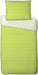 4-Home Lenjerie de pat din bumbac Dungi, verde, 140 x 220 cm, 70 x 90 cm, 140 x 220 cm, 70 x 90 cm Lenjerie de pat