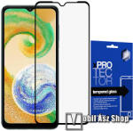 XPRO előlap védő karcálló edzett üveg - FEKETE - 9H, 0, 33mm, a teljes felületén tapad! - A TELJES KIJELZŐT VÉDI! - SAMSUNG Galaxy A04s (SM-A047F) / Galaxy A04 (SM-A045F)
