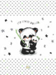  Babastar puha pelenkázó lap 50*70 cm - szürke panda és mamája