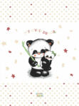  Babastar puha pelenkázó lap 50*70 cm - bézs panda és mamája