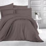 HomePuls Cearsaf de pat 1 persoana Damasc Bumbac 100% tip Hotel cu dunga 1 cm, 160x240 cm, Maro