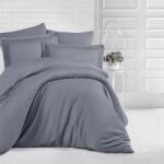 HomePuls Cearsaf de pat 1 persoana Damasc Bumbac 100% tip Hotel cu dunga 1 cm, 160x240 cm, Gri Antracit
